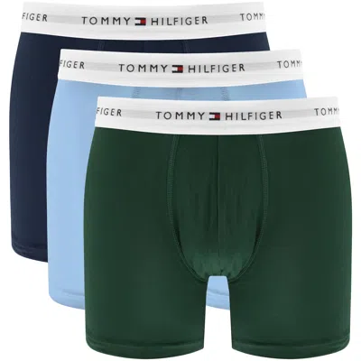 Tommy Hilfiger Underwear 3 Pack Boxer Briefs In Green