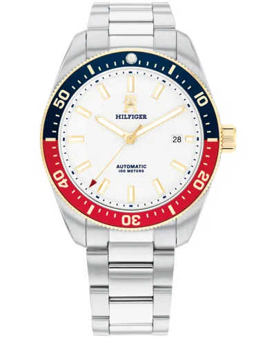 Tommy Hilfiger Unisex Automatic Silver-tone Stainless Steel Bracelet Watch 40mm, Exclusively Ours
