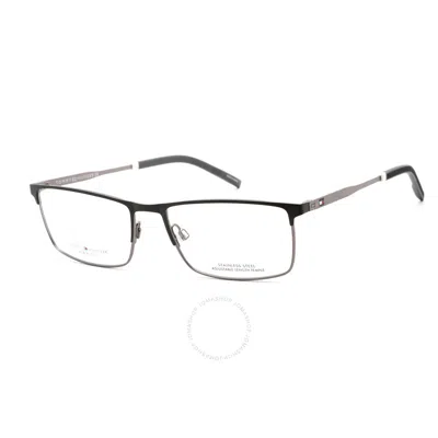 Tommy Hilfiger Unisex Black Rectangular Eyeglass Frames Th184305mo0057
