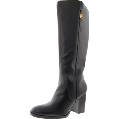 Tommy Hilfiger Ursy Womens Zipper Knee-high Boots In Black