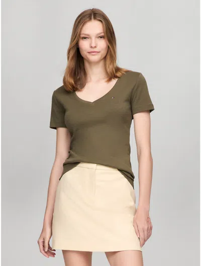 Tommy Hilfiger V In Army Green