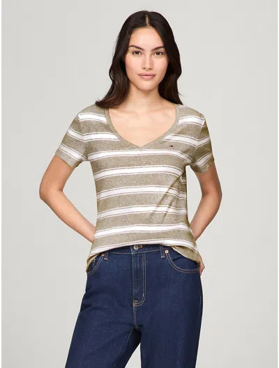 Tommy Hilfiger V In Beige Heather