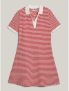 Tommy Hilfiger Womens Dresses In Breton Fierce Red/ecru