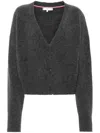 Tommy Hilfiger V-neck Button-fastening Cardigan In Grau