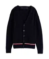 Tommy Hilfiger V-neck Cardigan In Black
