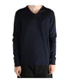 Tommy Hilfiger V-neck Mw14745dw5 Sweater In Blue