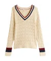 Tommy Hilfiger Cable-knit Sweater In Ivory
