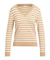 Tommy Hilfiger Striped Jumper In Nude