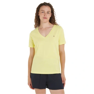 Tommy Hilfiger V-neck T-shirt In Yellow