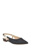 Tommy Hilfiger Vamina Slingback Pointed Toe Flat In Dark Blue