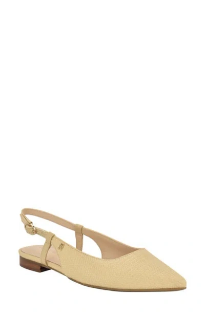 Tommy Hilfiger Vamina Slingback Pointed Toe Flat In Light Natural