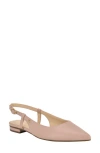 Tommy Hilfiger Vamina Slingback Pointed Toe Flat In Medium Pink