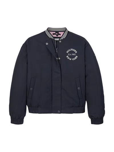 Tommy Hilfiger Varsity Bomber In Dark Night Navy