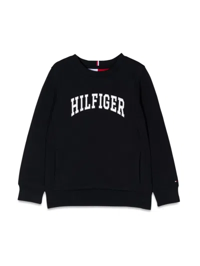 Tommy Hilfiger Kids' Varsity Crewneck Sweatshirt In Blue