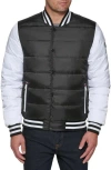 Tommy Hilfiger Varsity Quilted Bomber Jacket In Black