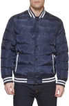 Tommy Hilfiger Varsity Quilted Bomber Jacket In Midnight