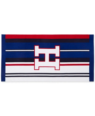 Tommy Hilfiger Varsity Stripe Beach Towel, 36" X 70" In Multi