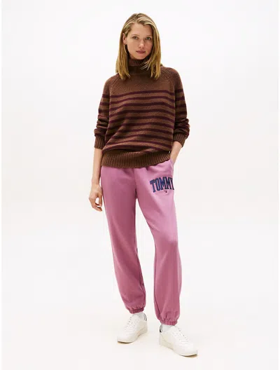 Tommy Hilfiger Varsity Tommy Logo Sweatpant In Pink