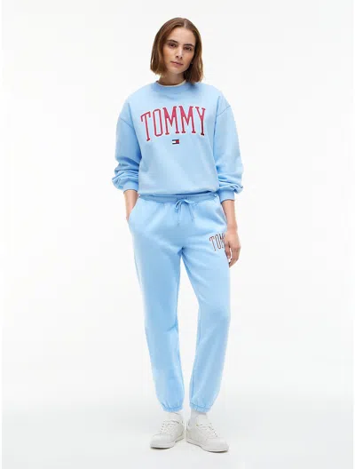 Tommy Hilfiger Varsity Tommy Logo Sweatpant In Vessel Blue