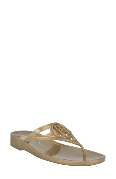 Tommy Hilfiger Vedna Flip Flop In Gold