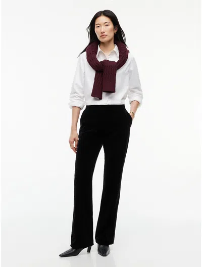 Tommy Hilfiger Velvet Slim Bootcut Pant In Black