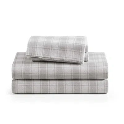 Tommy Hilfiger Vera Wang Cool Comfort Solid Cotton Sheet Set In Blue,black Plaid