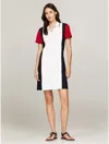 TOMMY HILFIGER VERTICAL COLORBLOCK POLO DRESS