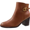 Tommy Hilfiger Veruki Womens Faux Leather Zip Up Ankle Boots