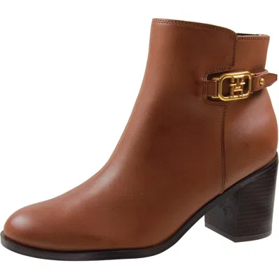 Tommy Hilfiger Veruki Womens Faux Leather Zip Up Ankle Boots