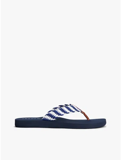Tommy Hilfiger Vineyard Weave Flip Flop In Blue
