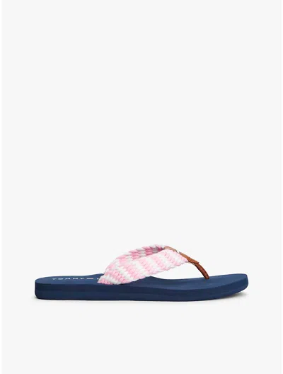 Tommy Hilfiger Vineyard Weave Flip Flop In Pink
