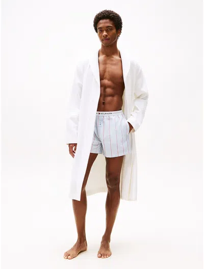 Tommy Hilfiger Waffle Bathrobe In Optic White