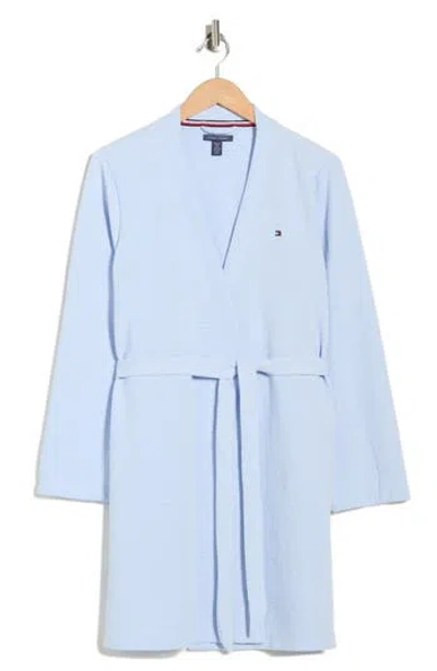 Tommy Hilfiger Waffle Knit Robe In Blue