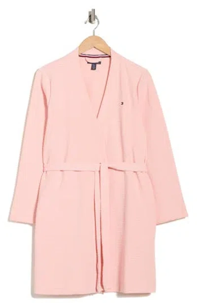 Tommy Hilfiger Waffle Knit Robe In Neutral