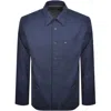 Tommy Hilfiger Waffle Overshirt Navy In Blue