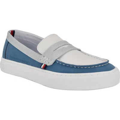 Tommy Hilfiger Walees Colorblock Slip-on Sneaker In Cove Blue/white/atlantic Blue