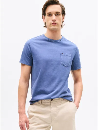 Tommy Hilfiger Washed Pocket T In Faded Indigo