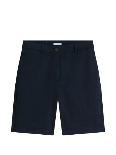 Tommy Hilfiger Chino Shorts Belt Loops Back Pockets In Blue