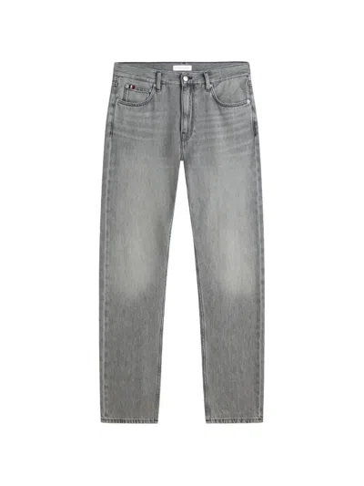 Tommy Hilfiger Washed Straight-leg Jeans In Gray