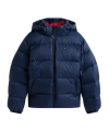 Tommy Hilfiger Water Repellent Down Hooded Jacket In Blue