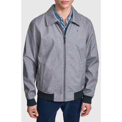 Tommy Hilfiger Water-resistant Soft Shell Zip-up Jacket In Heather Grey