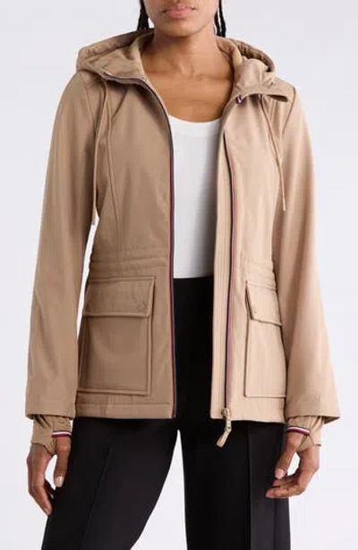 Tommy Hilfiger Water Resistant Softshell Jacket In Brown