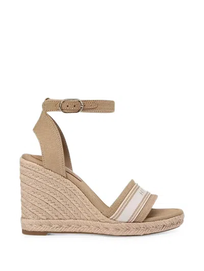 Tommy Hilfiger Wedge-espadrilles Mit Gurtband In Brown