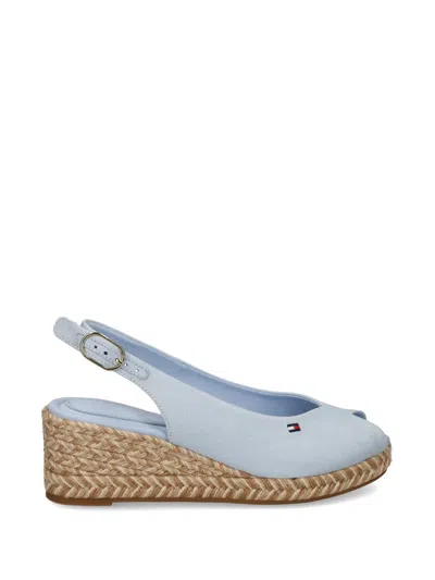 Tommy Hilfiger Wedge Buckle Sandals In Burgundy