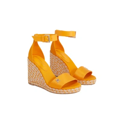 Tommy Hilfiger Wedge-heel Sandals In Orange