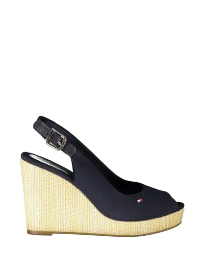 Tommy Hilfiger Wedge-heel Sandals In Black