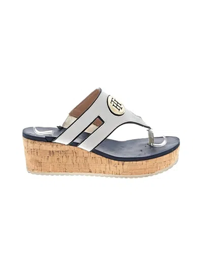 Pre-owned Tommy Hilfiger Wedges In Gray