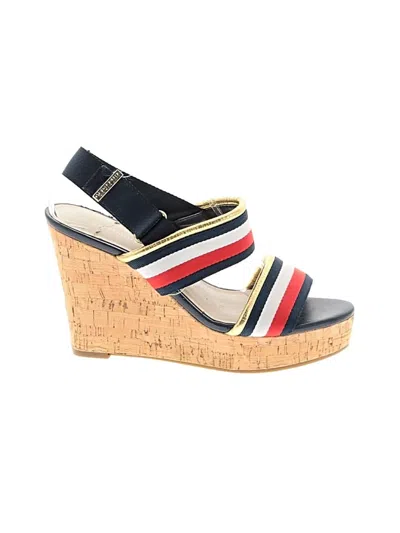 Pre-owned Tommy Hilfiger Wedges In Ivory
