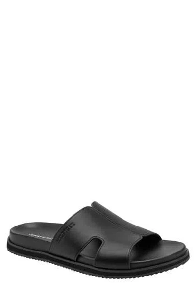 Tommy Hilfiger Welch Slide Sandal In Black