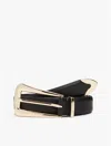 Tommy Hilfiger Western Hardware Leather Belt In Black